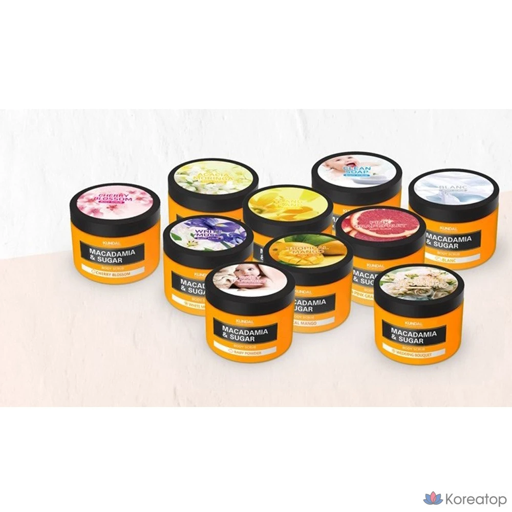 Скраб для тела Kundal Macadamia & Sugar Body Scrub Baby Powder, 550 г, 1 шт.
