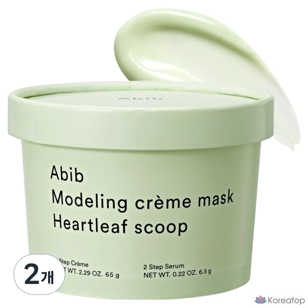 Моделирующая крем-маска для лица Abib Modeling Cream Mask Heartleaf Scoop, 2 шт.