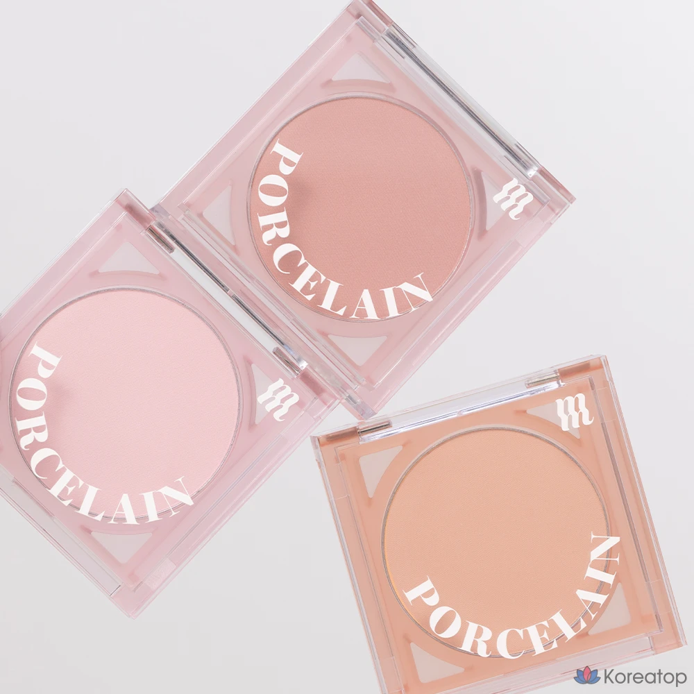 Румяна MERZY Porcelain Cheek Blusher, оттенок Stunning Coral, 4.2 г, 1 шт.