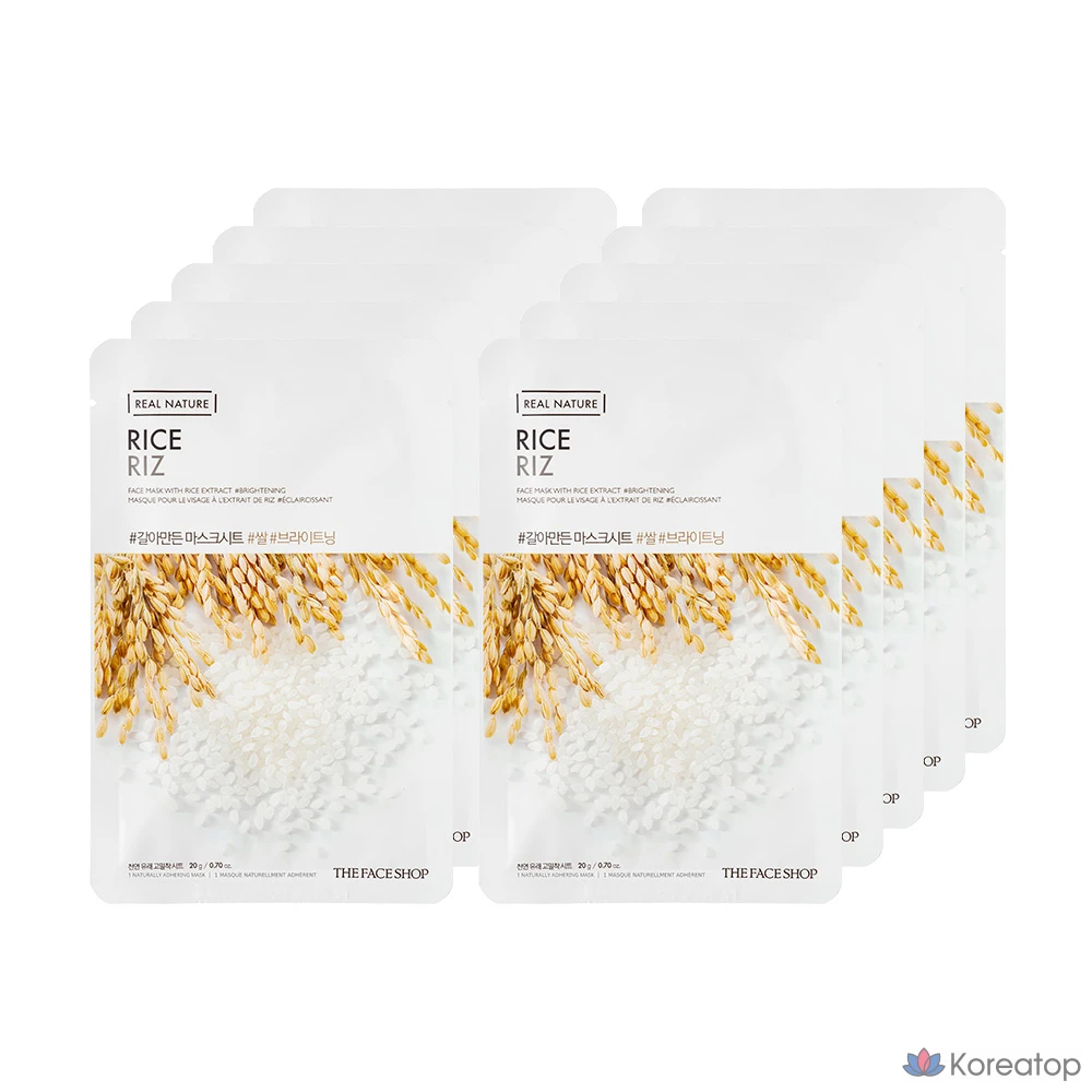 Тканевая маска для лица The Face Shop Rice Real Mask Sheet, 10 шт.