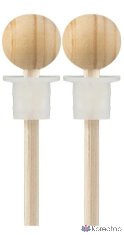 Набор для ухода Kundal Perfume Car Diffuser 75ml 2p + Wood Ball Stick 2p Set, оттенок Lime Basil &amp; Mandarin, 1 шт.