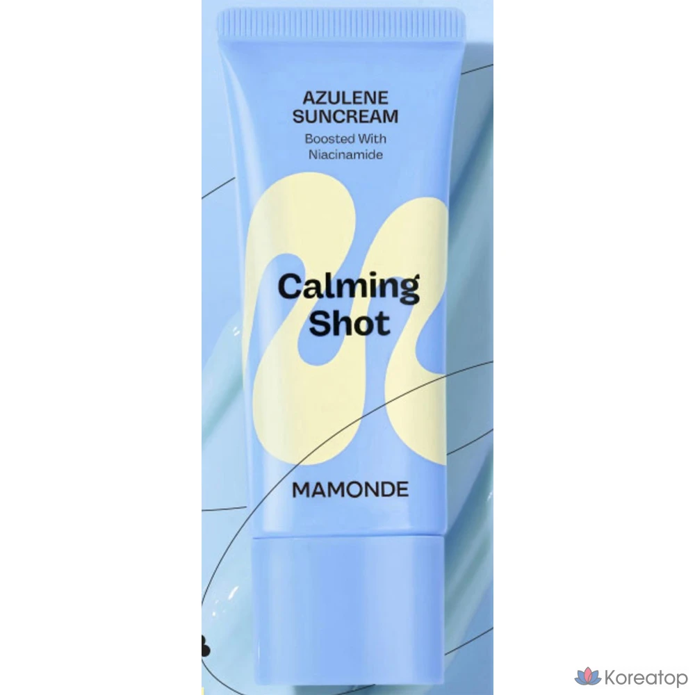 Солнцезащитный крем Mamonde Calming Shot Azulene Sun Cream SPF50+ PA++++, 35 мл, 1 шт.