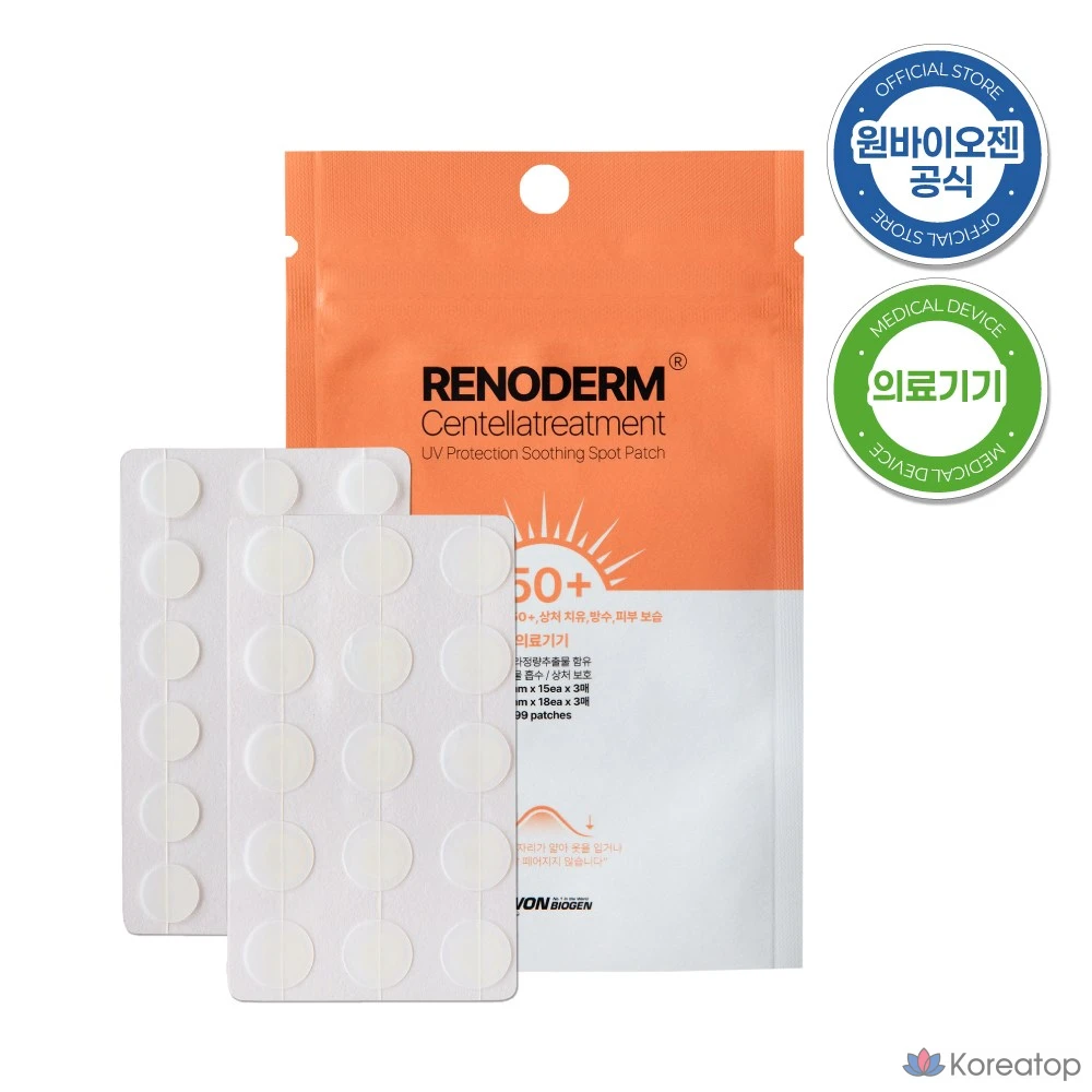 Патчи для лица Renoderm Centella Treatment UV Protection Soothing Spot Patch, 1 шт.