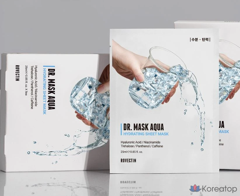 Тканевая маска для лица Rovectin Aqua Soothing Mask, 15 шт., фото 5