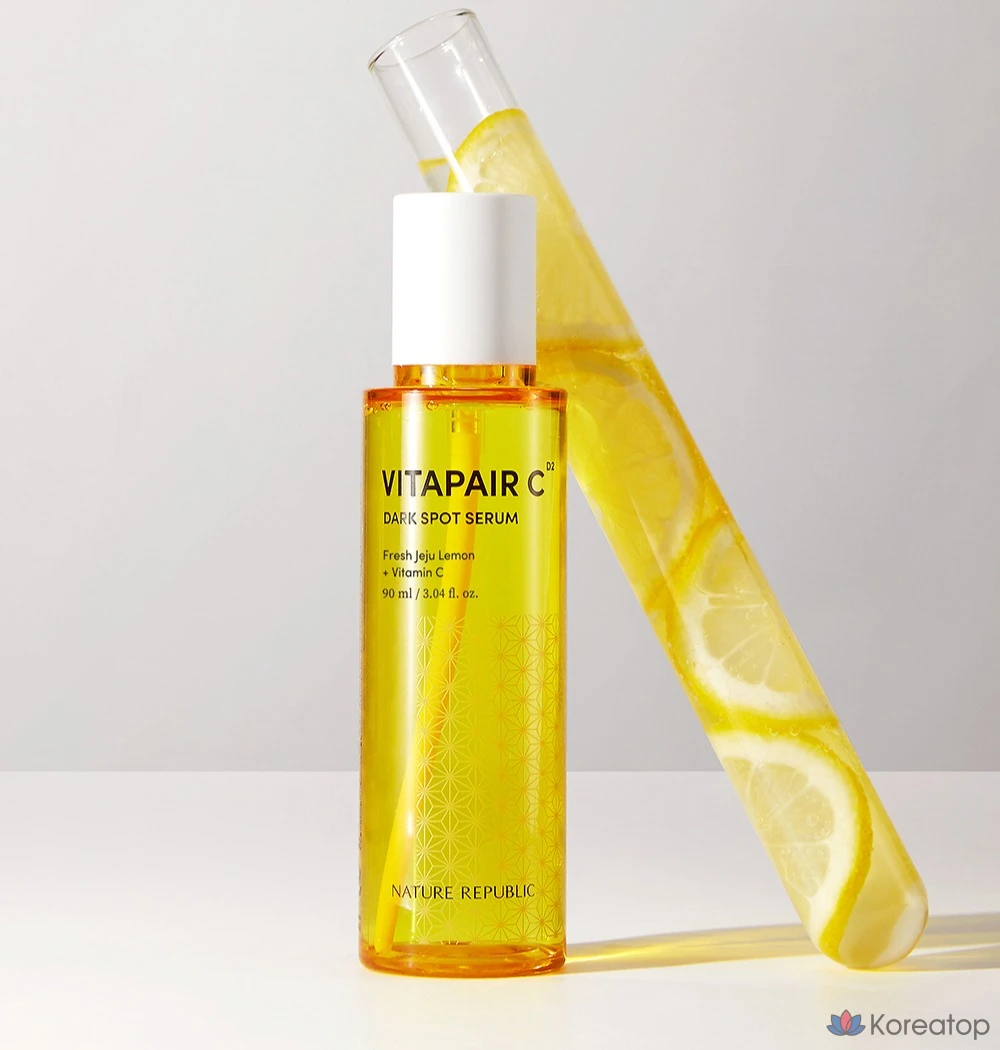 Набор для ухода Nature Republic Vita Pair C Serum Special Set (Serum + Toner + Foam Cleanser + Cotton Pads), 1 шт.