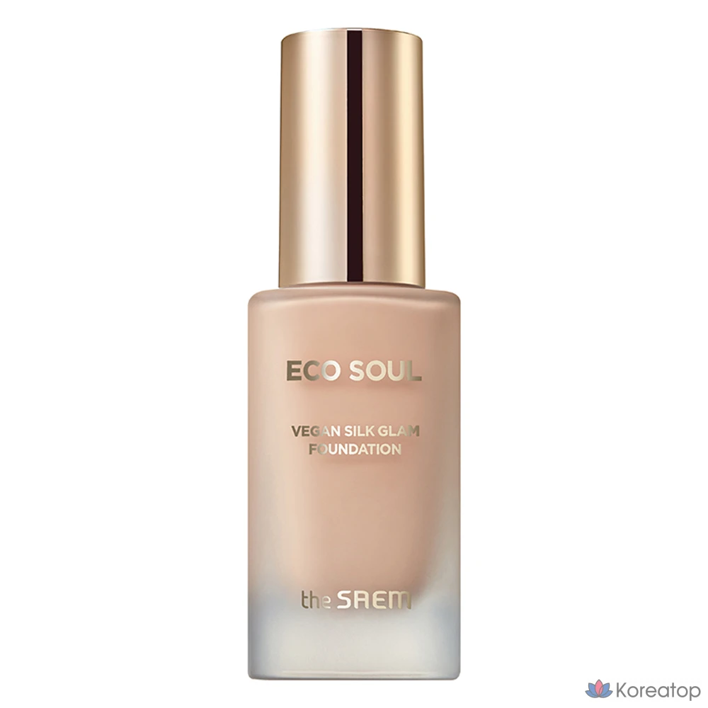 Фундация The Saem Eco Soul Vegan Silk Glam Foundation, оттенок 21 Light Beige, 30 мл, 1 шт.