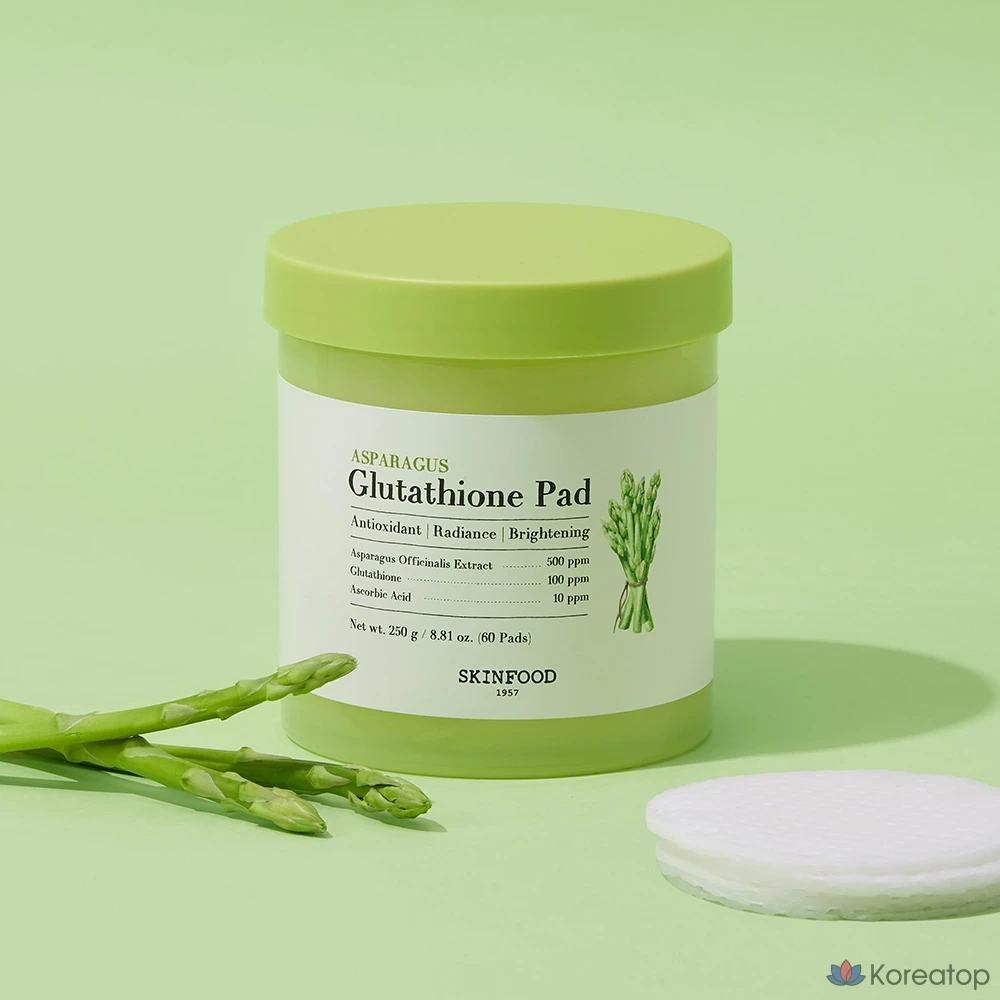 Пэды Skinfood Asparagus Glutathione Pad, 250 г, 60 шт.
