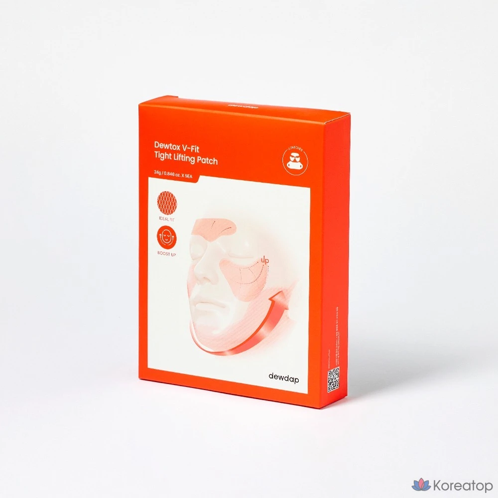 Тканевая маска для лица dewdap Face Lifting Patch V-Fit Tight, 5 шт., 2 шт., фото 6