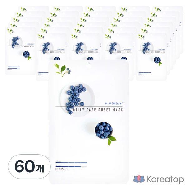 Тканевая маска для лица Eunyul Blueberry Daily Care Sheet Mask, 60 шт.