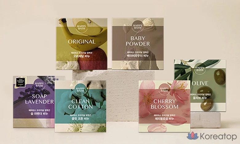 Мыло Happy Bath Original Collection Baby Powder Scent, 90 г, 4 шт.