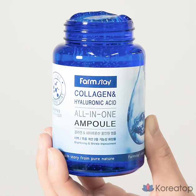 Ампульная сыворотка FarmStay Collagen &amp; Hyaluronic Acid All-in-One Ampoule, 250 мл, 1 шт.