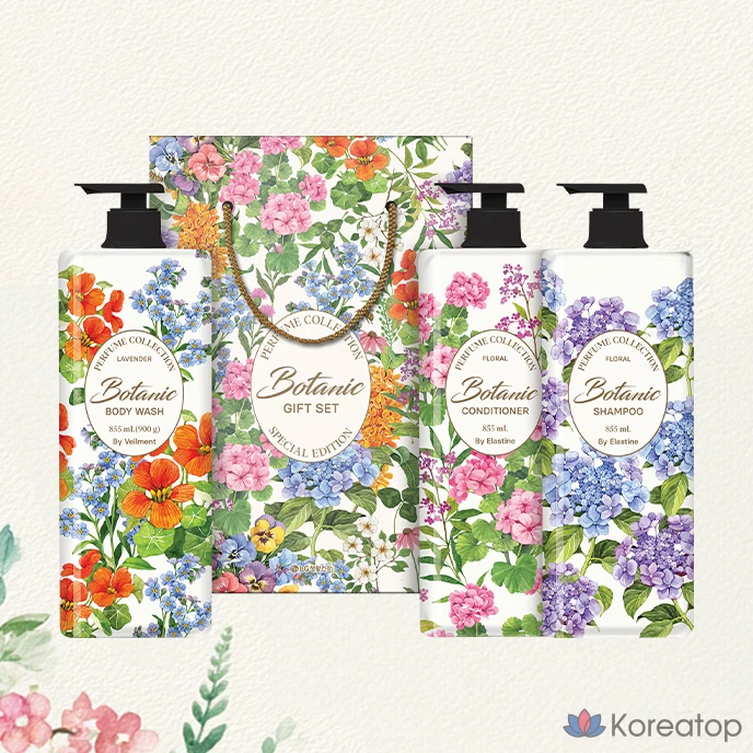Набор для ухода Elastine Botanic Perfume All Time Hair Body Set, 4 шт., фото 2