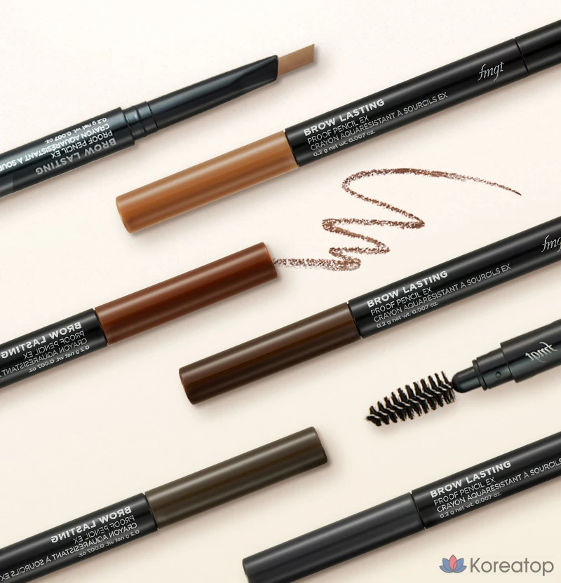 Карандаш для бровей The Face Shop Browlasting Proof Eyebrow Pencil EX, оттенок 05 Dark Gray, 0.2 г, 1 шт., фото 3