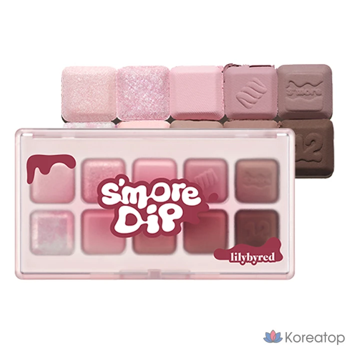 Палетка теней для век Lilybyred Mood Keyboard Eye Palette, оттенок Strawberry Chip S'more, 1 шт.
