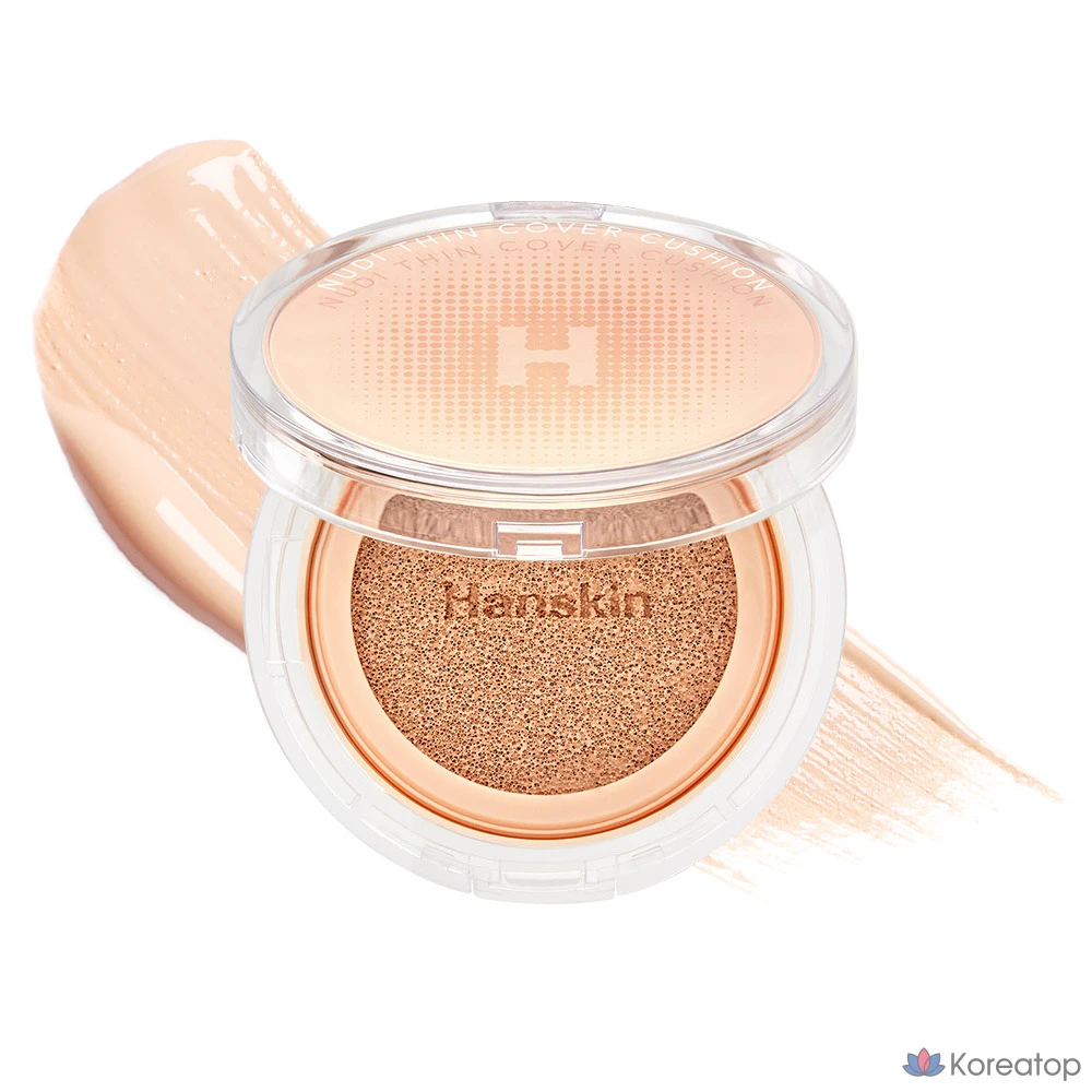 Кушон HANSKIN Nude Thin Cushion Foundation, оттенок Pure Cream, 12 г, 1 шт.