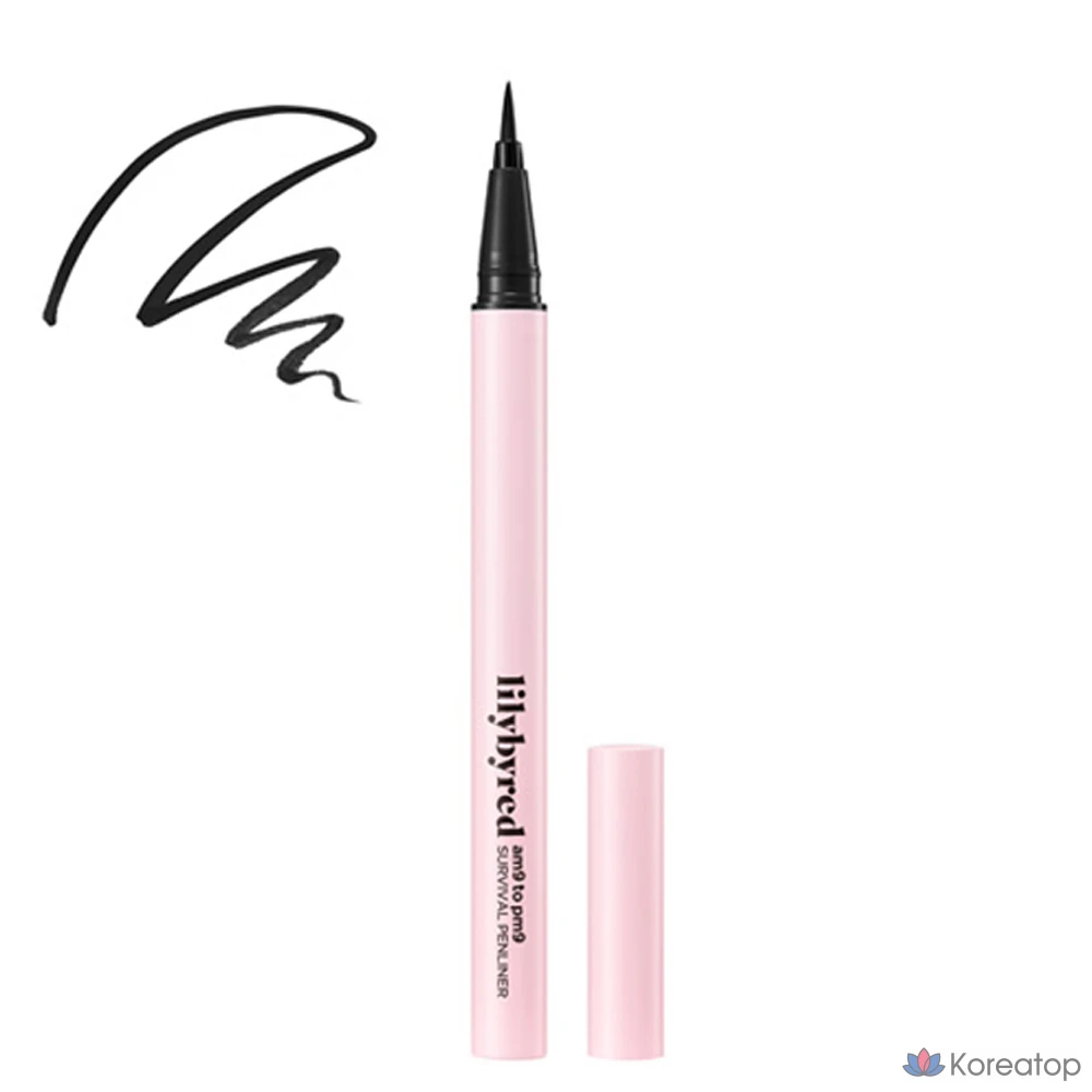Подводка для глаз Lilybyred 9to9 Survival Pen Liner, оттенок 01 Matte Black, 0.6 г, 1 шт.