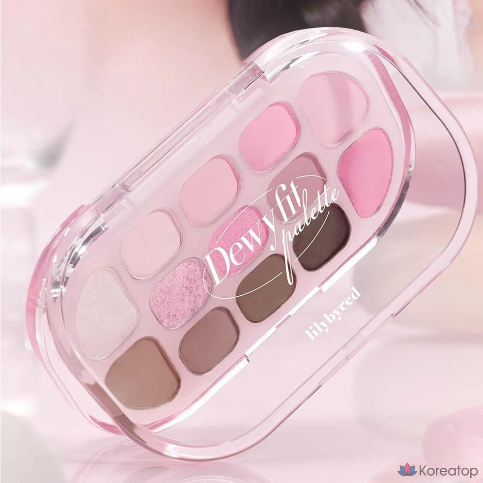 Палетка теней Lilybyred Dewy Fit, оттенок 02 Pink Milk Tea, 1 шт., фото 2