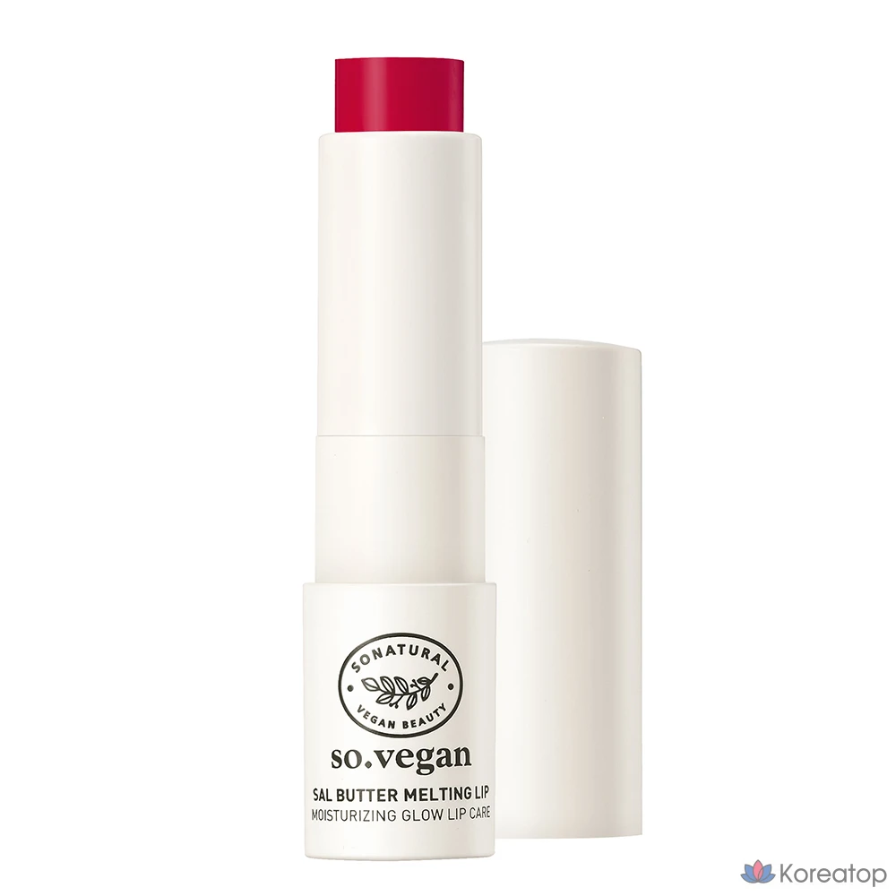 Бальзам для губ So Natural Vegan Sal Butter Melting Lip Balm, оттенок 05 Clear Apple, 3.8 г, 1 шт.