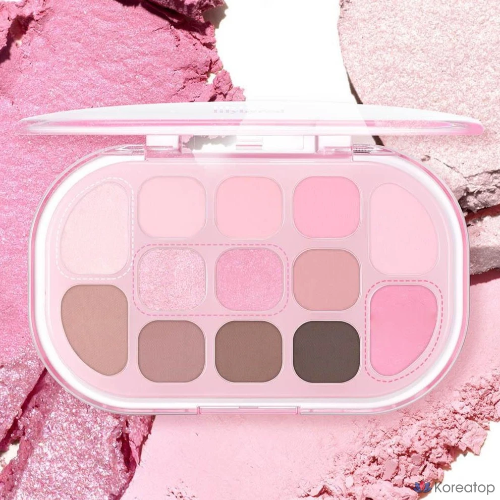 Палетка теней Lilybyred Dewy Fit, оттенок 02 Pink Milk Tea, 1 шт., фото 3