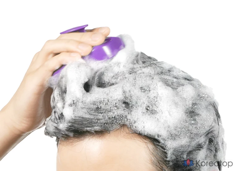 Массажная щетка для кожи головы Kundal Scalp Massage Shampoo Brush, фиолетовая, 1 шт.