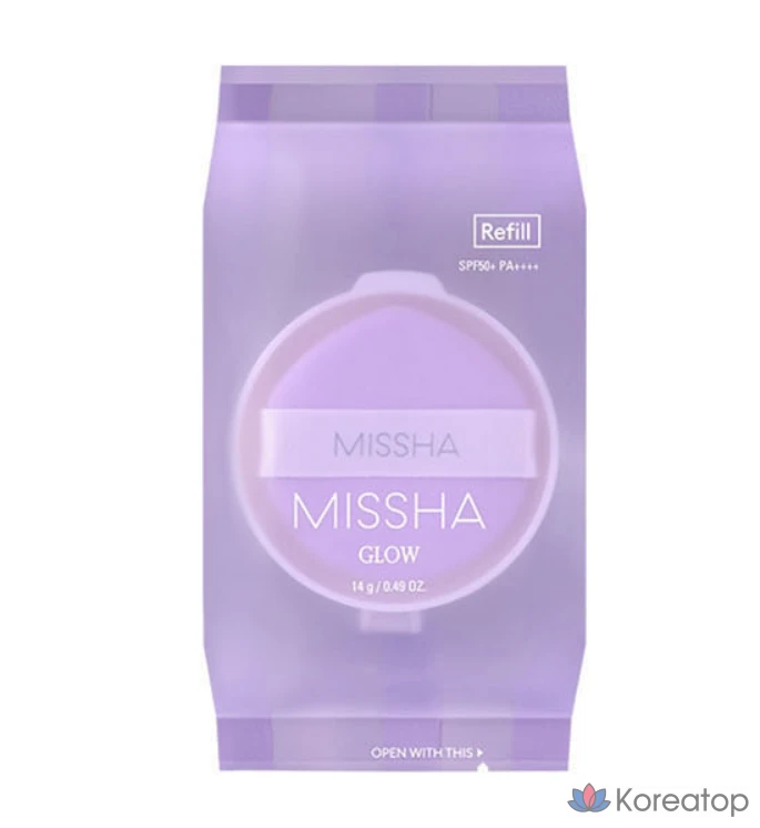 Кушон Missha Glow Layering Fit Cushion Refill, оттенок 17 Ivory, 14 г, 1 шт.