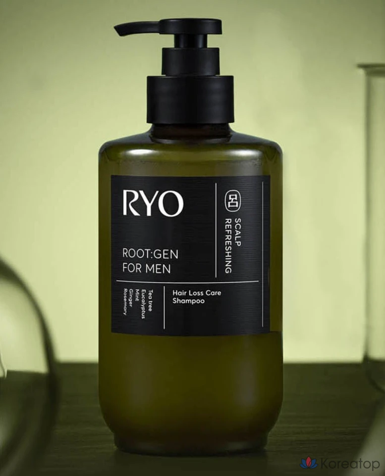 Шампунь Ryo Rootgen Men's Customized Anti-Hair Loss Care, аромат чайного дерева и эвкалипта, 515 мл, 1 шт.
