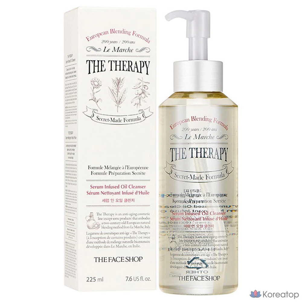 Гидрофильное масло The Face Shop The Therapy Serum In Oil Cleanser, 225 мл, 1 шт.
