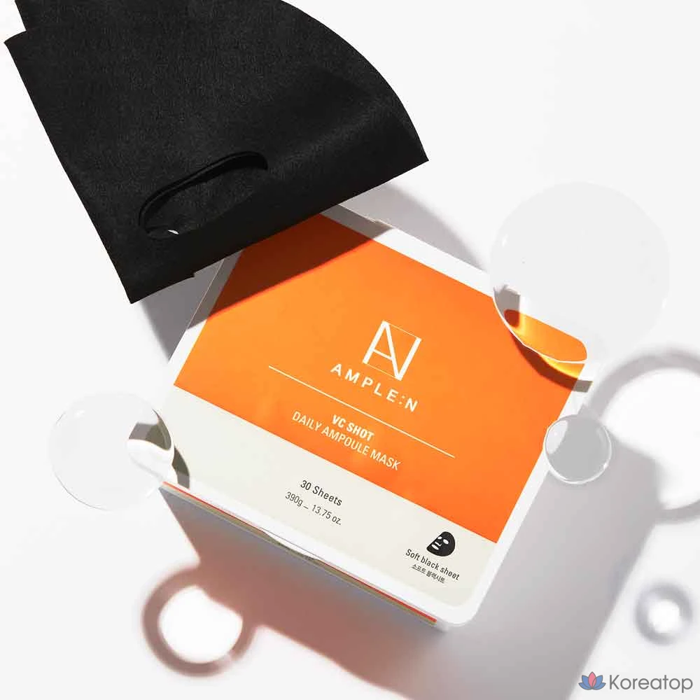 Тканевая маска для лица AMPLE:N Koreana VC Shot Daily Ampoule Mask, 30 шт., фото 6