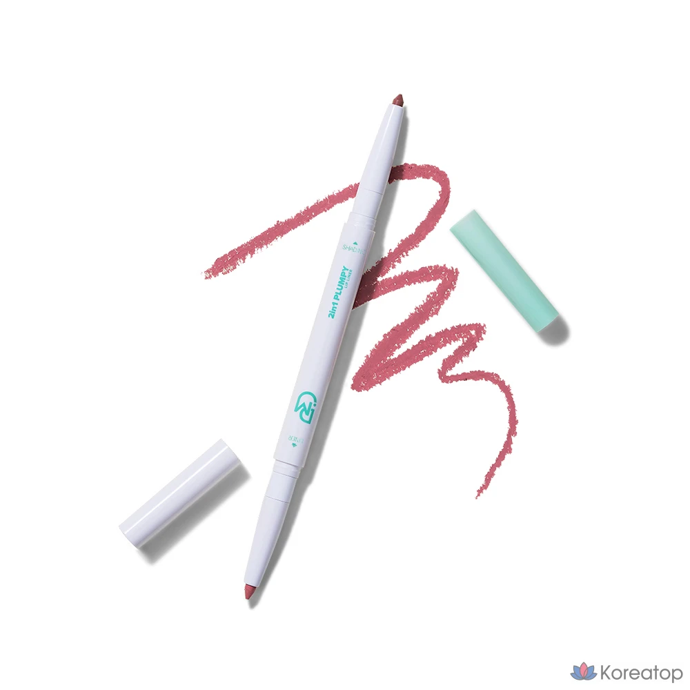 Карандаш для губ DEARMAY 2in1 Plumpy Lip Liner, оттенок P04 Brickwood, 0.36 г, 1 шт.