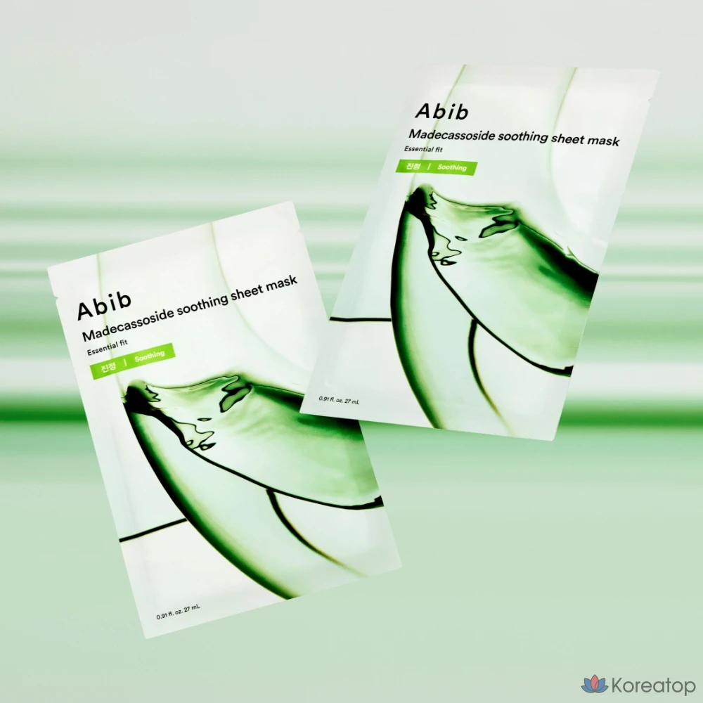 Тканевая маска для лица Abib Madecassoside Calming Essential Fit Mask, 10 шт.