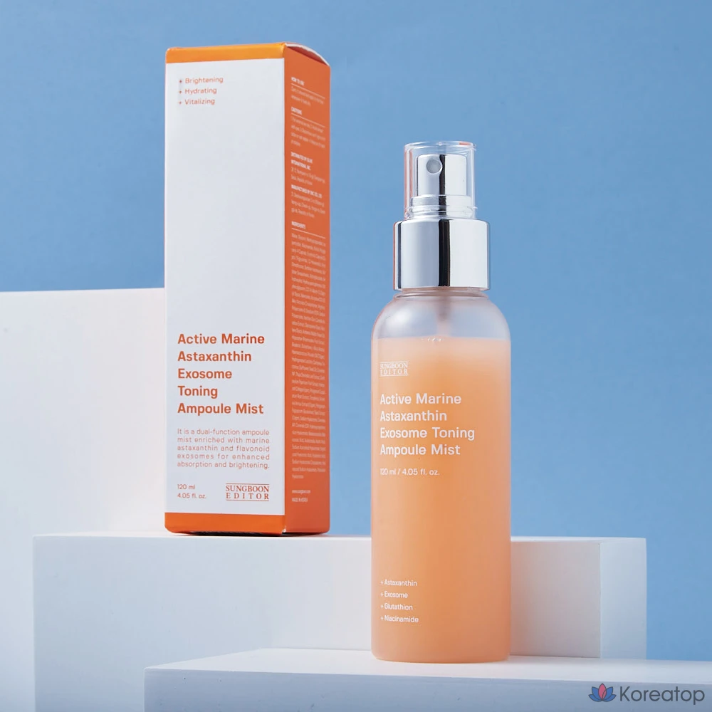 Тонер-мист Sungboon Editor Active Marine Astaxanthin Exosome Toning Ampoule Mist, 120 мл, 1 шт.