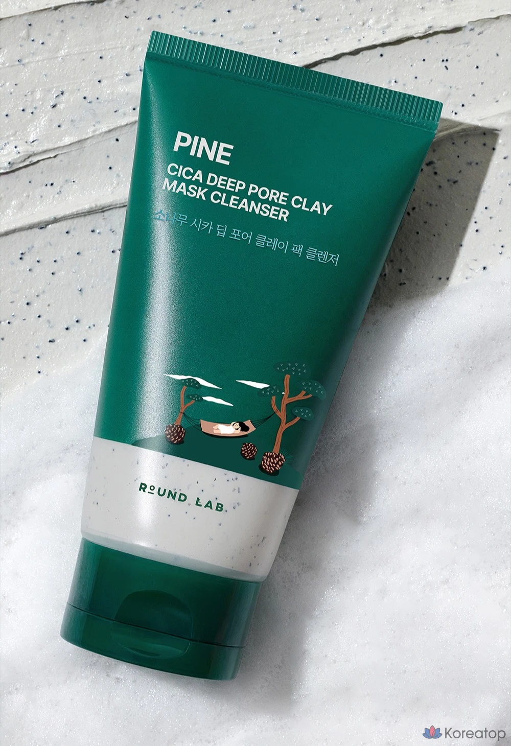 Глубоко очищающая маска-пилинг Round Lab Dokdo Pine Tree Cica Deep Pore Clay Pack Cleanser, 150 мл, 1 шт.
