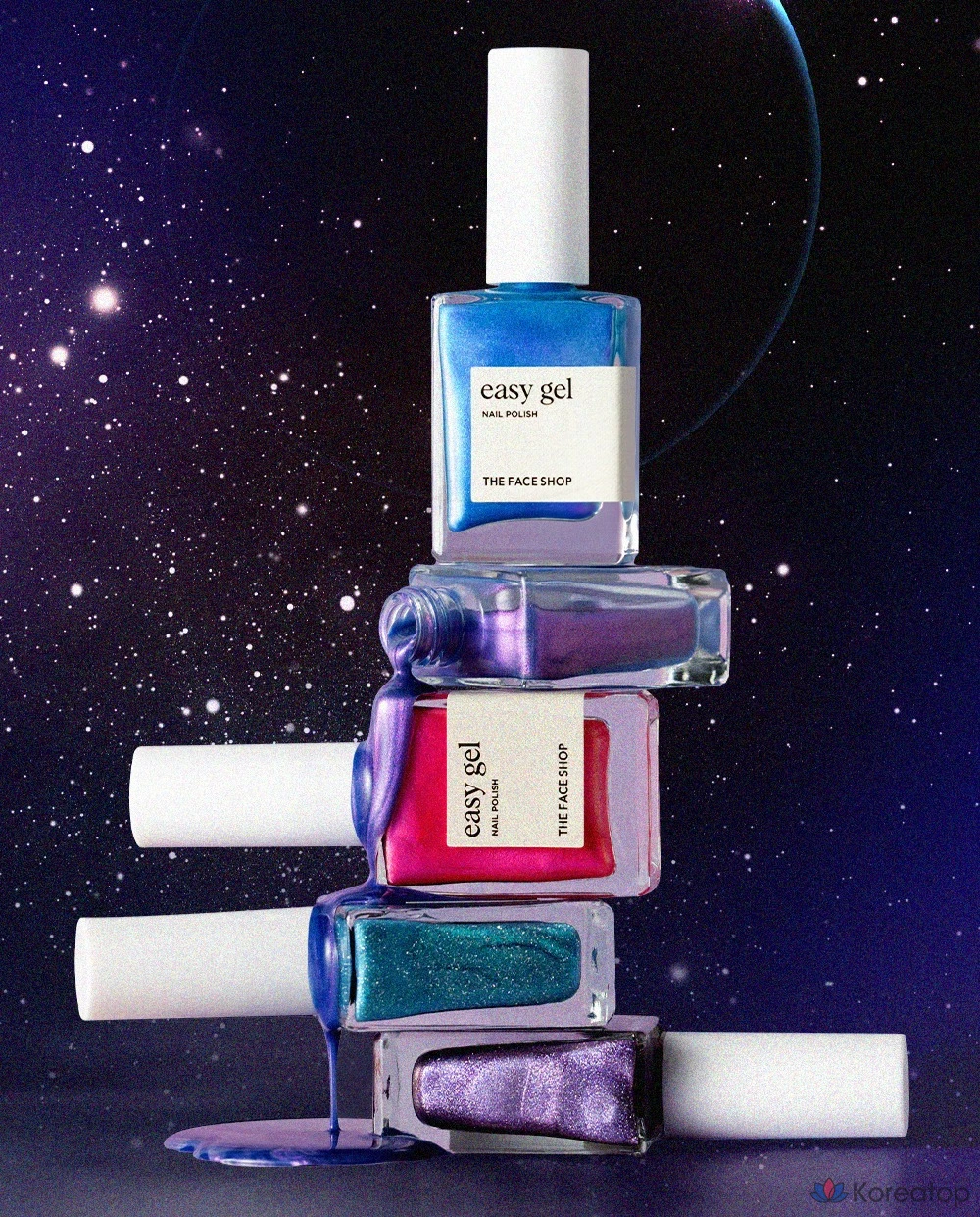 Лак для ногтей The Face Shop Easy Gel Color Nail Polish, оттенок 97 Cosmic Dust, 10 мл, 1 шт., фото 3