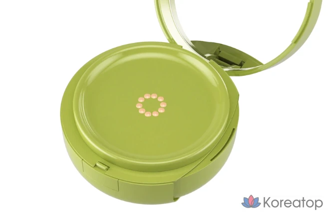Кушон Unleashia Satin Wear Healthy Green Cushion, оттенок 23W Biscuit, 15 г, 1 шт., фото 2