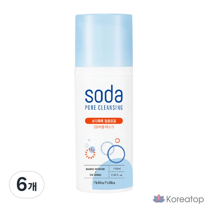 Очищающая пенка Holika Holika Soda Talk Talk Malgeum Pore O2 Bubble Mask, 100 мл, 6 шт.