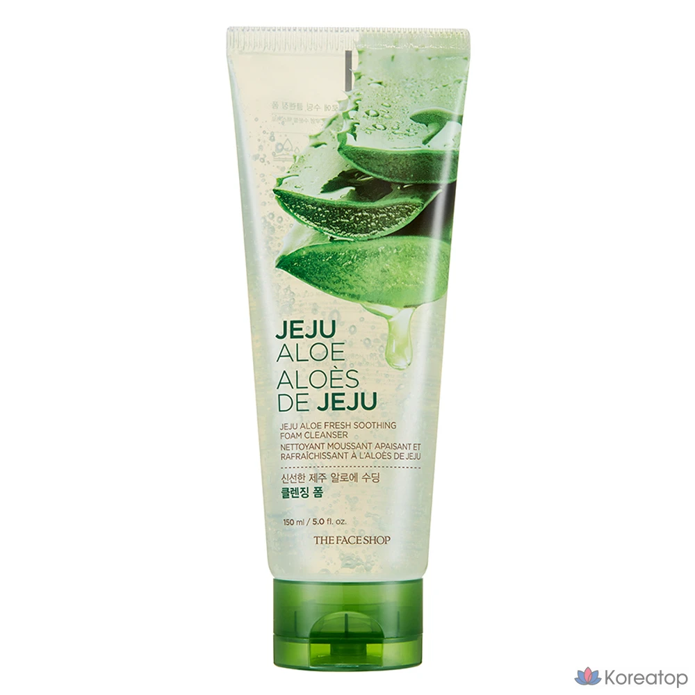 Очищающая пенка The Face Shop Jeju Fresh Aloe Soothing Cleansing Foam, 150 мл, 1 шт.