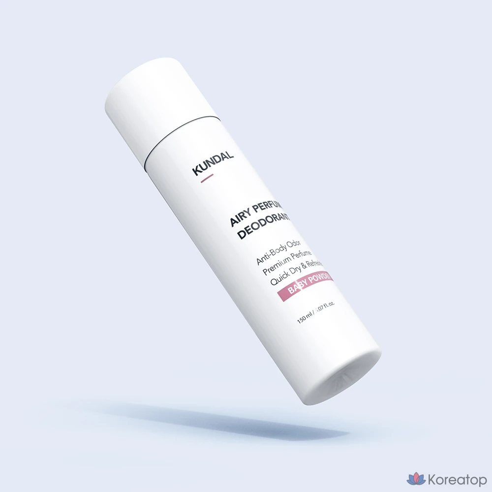 Дезодорант-спрей Kundal Airy Perfume Deodorant Spray, оттенок Baby Powder, 150 мл, 1 шт.