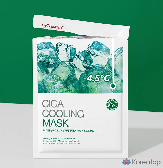 Тканевая маска для лица CELL FUSION C Cica Cooling Mask 5p + Cica Cooling Pad 10p, 1 шт.