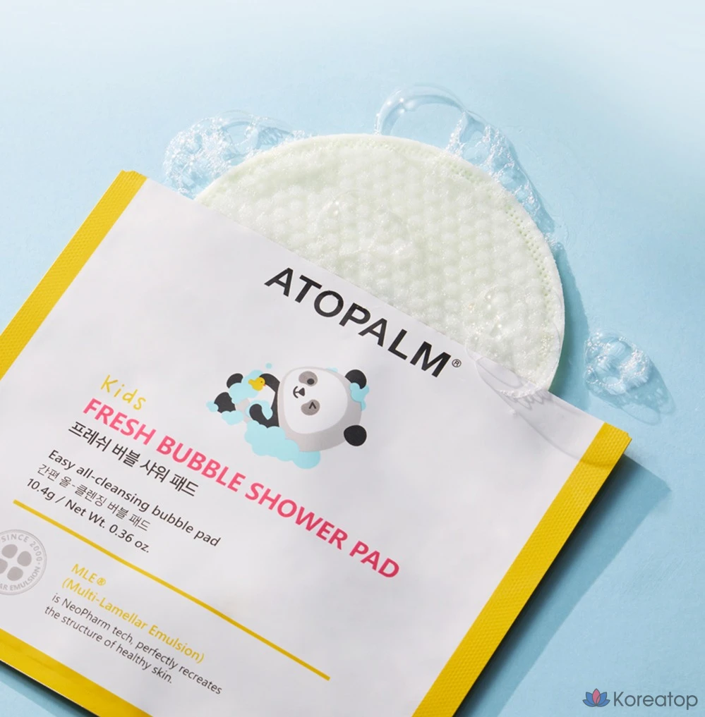 Пэды для душа Atopalm Kids Fresh Bubble Shower Pad, 52 г, 5 шт.
