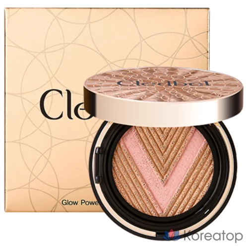 Кушон Cledbel Glow Power Lift V Cushion Rose Gold, оттенок 23 Natural Gold Beige, 13 г, 1 шт.
