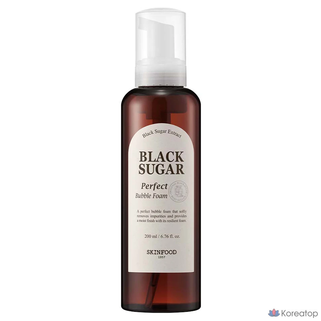 Очищающая пенка Skinfood Black Sugar Perfect Bubble Foam, 200 мл, 1 шт.
