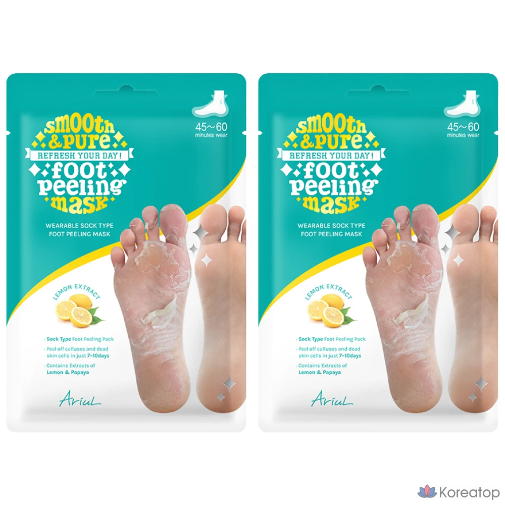 Пилинг для ног Ariul Smooth & Pure Foot Peeling Mask, 68 г, 4 шт.