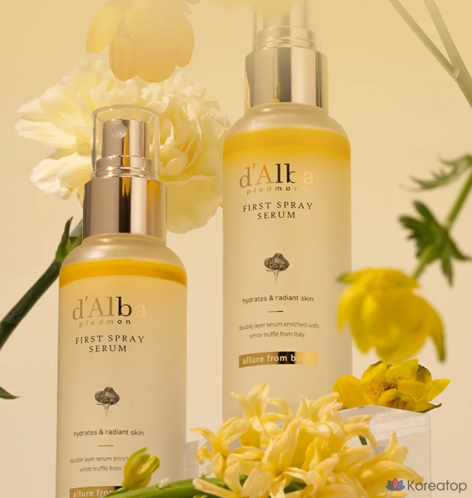 Сыворотка-спрей d'Alba White Truffle First Spray Serum, 100 мл, 2 шт. + Гель-пенка для умывания, 3 мл, 5 шт.