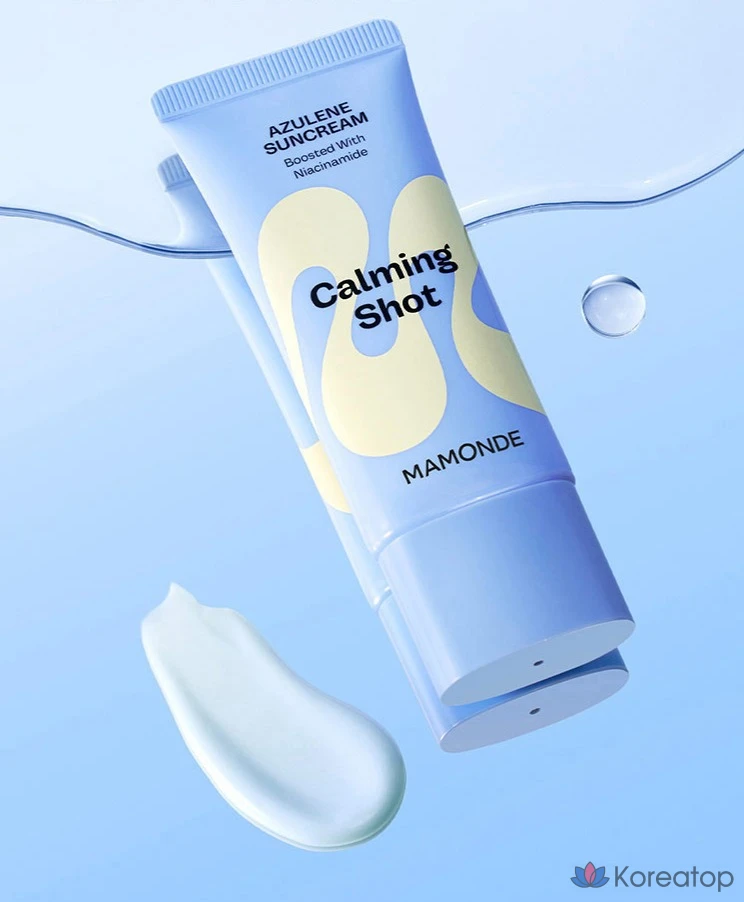 Солнцезащитный крем Mamonde Calming Shot Azulene Sun Cream SPF50+ PA++++, 35 мл, 1 шт.