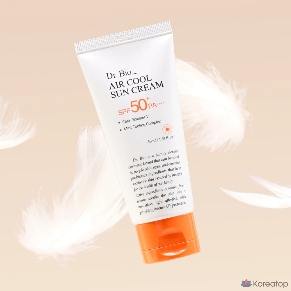 Солнцезащитный крем Dr. Bio Air Cool Mineral Sunscreen SPF50+ PA++++, 50 мл, 1 шт.