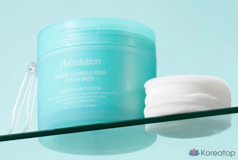 Тонер-пэды JM Solution Blue Marine Pearl Glow Toner Pad, 140 мл, 100 шт.
