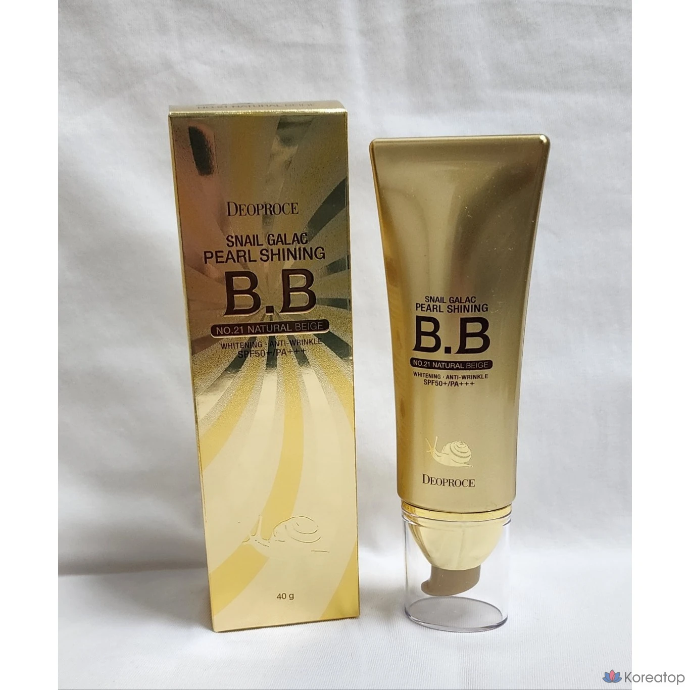 Тональный крем Deoproce Snail Galact Pearl Shining BB, оттенок 21 Natural Beige, 40 г, 1 шт.