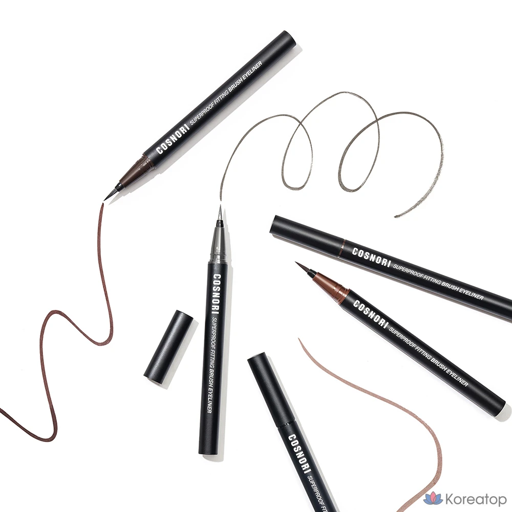 Айлайнер-кисть Cosnori Superproof Fitting Brush Eyeliner, оттенок 04 Ash Gray, 0.6 г, 1 шт., фото 4