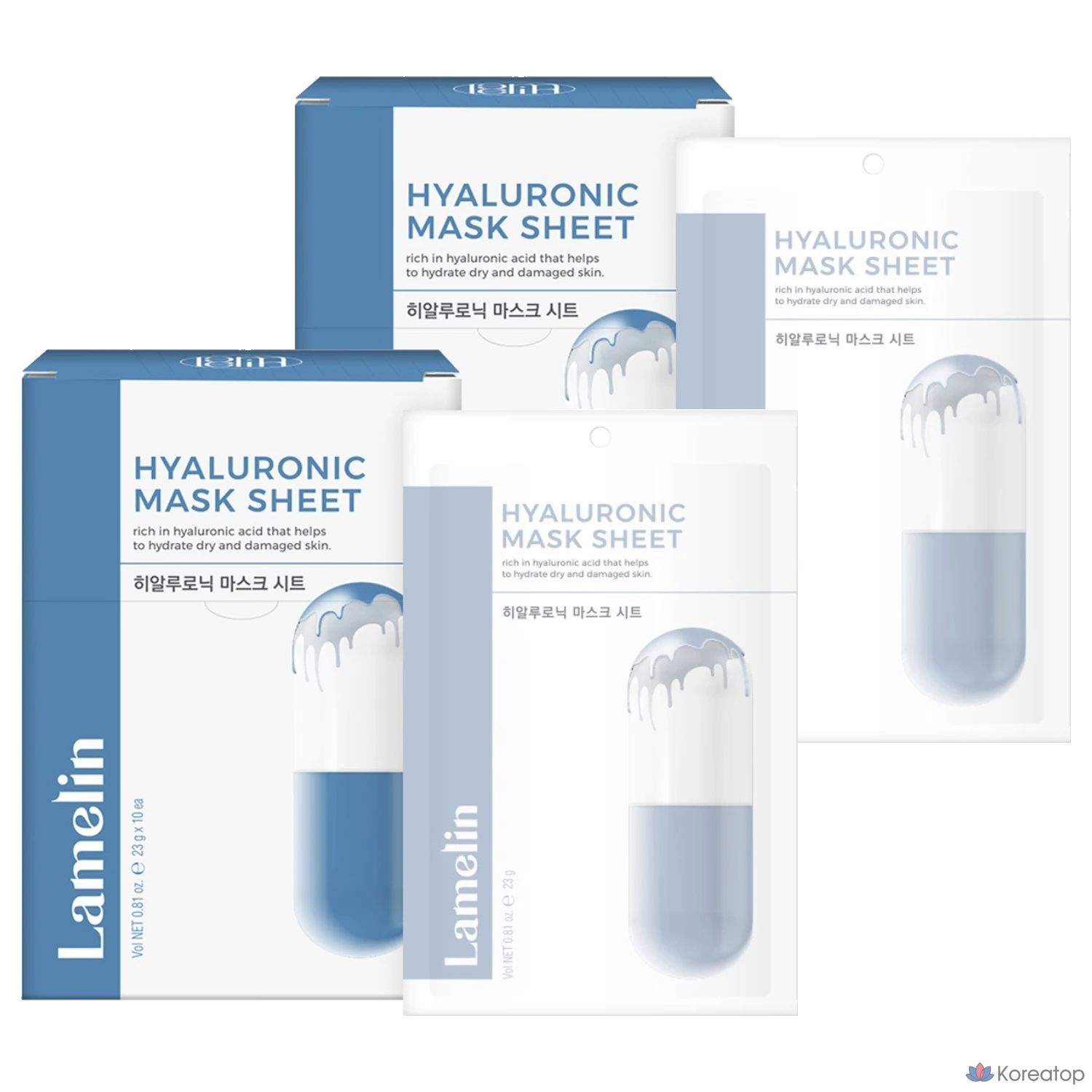 Тканевая маска для лица Lamelin Hyaluronic Mask Sheet, 20 шт.