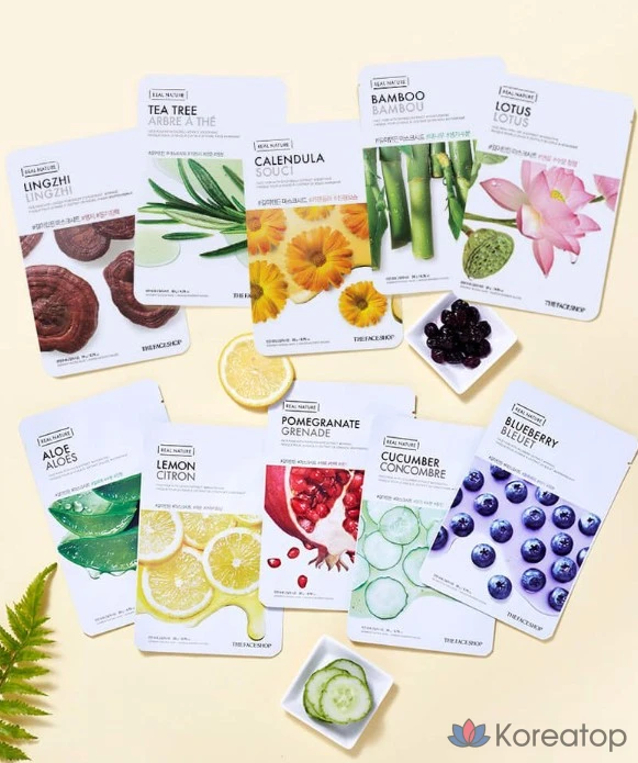 Тканевая маска для лица The Face Shop Galamanjun Mask Sheet Blueberry, 20 г, 1 шт.